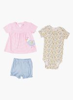 بدلة نوم للأطفال البنات بأكمام كاملة ورقبة دائرية